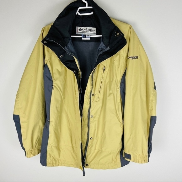COLUMBIA women’s soft yellow winter jacket snow ski coat medium fisherman core - Picture 1 of 13